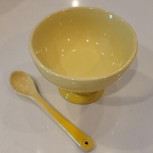 Retired Le Creuset Soleil Spoon And Ice Cream Bowl